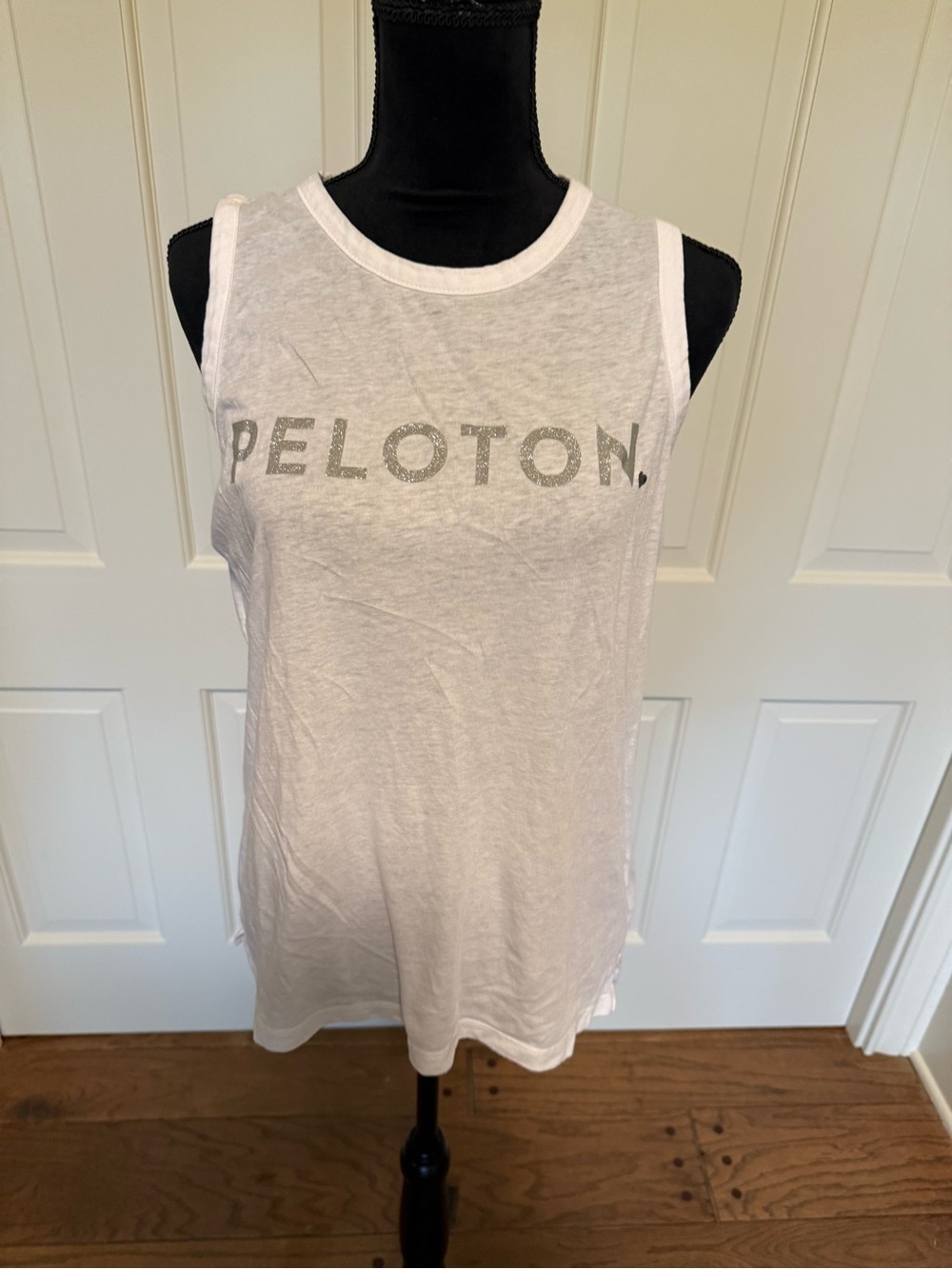 Chaser x Peloton White Sleeveless Tank with Silver Logo
